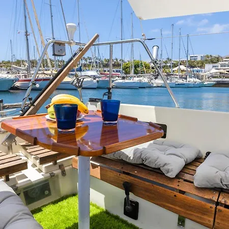 Seaside Chill-Out Stay On A Sail Yacht Puerto Calero Exterior photo