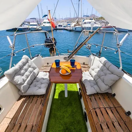 Seaside Chill-Out Stay On A Sail Yacht Puerto Calero Exterior photo